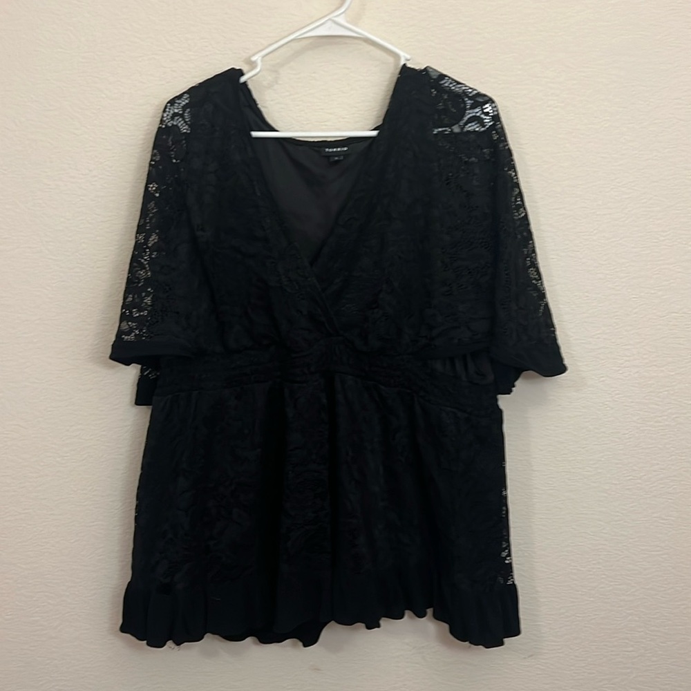 Torrid black lace blouse
